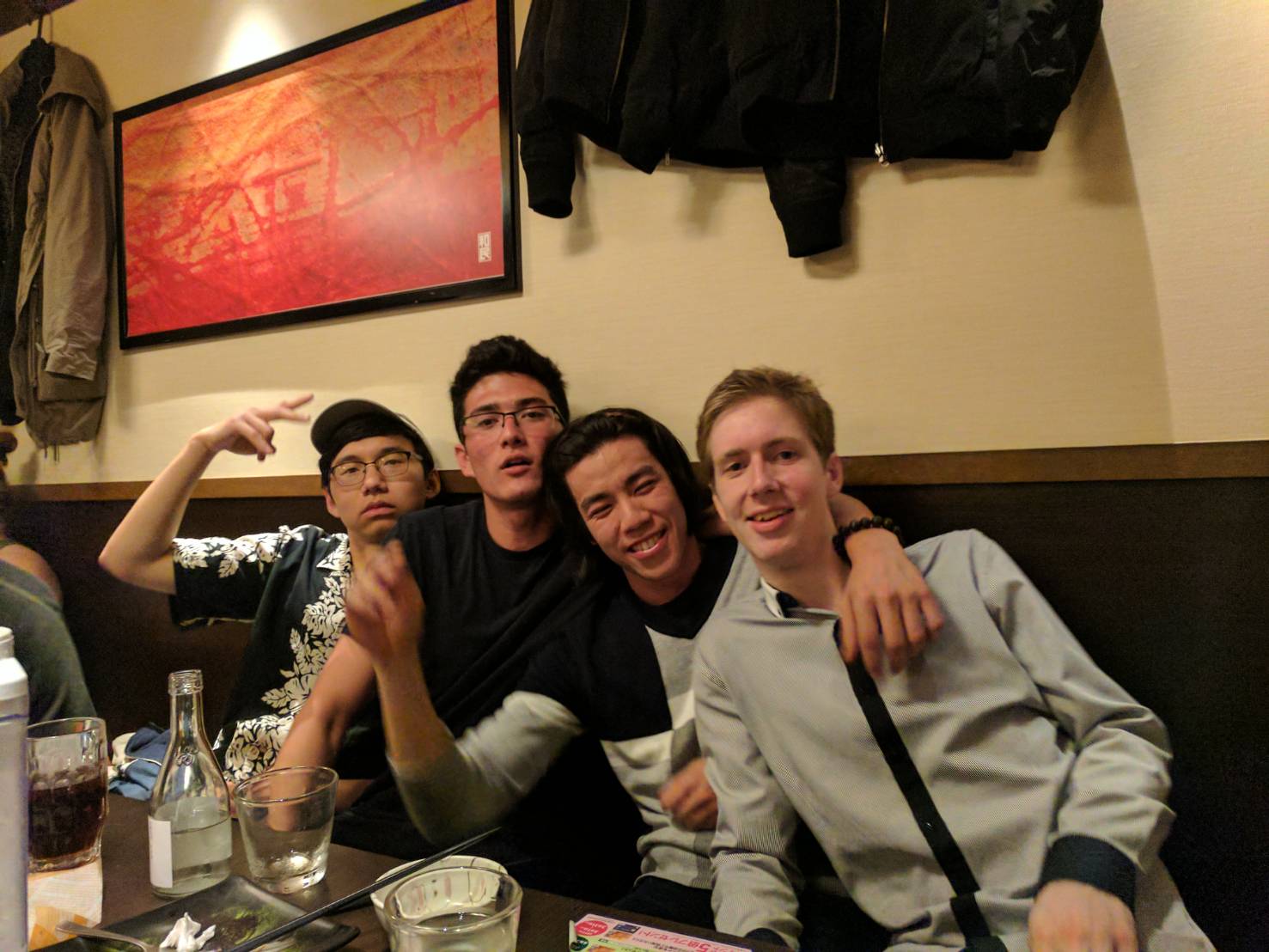 Drinks with friends during my study abroad in Yokohama, Spring 2017